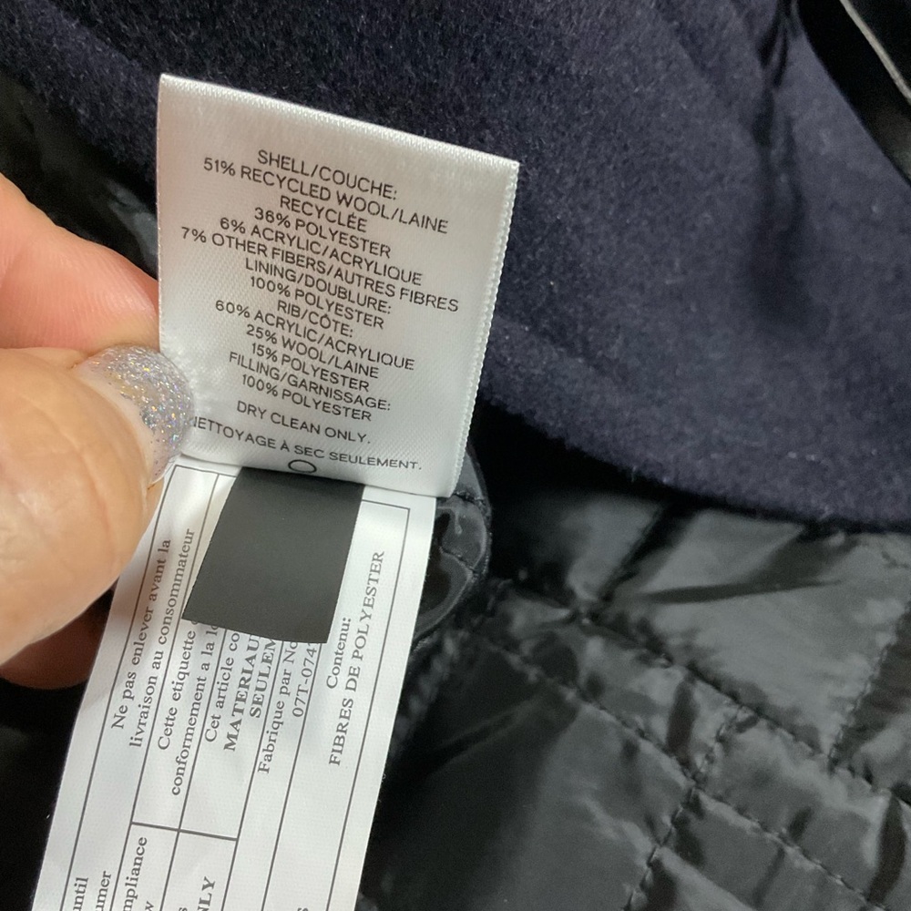 Express Men’s Black Wool Blend Toggle Hooded Coat Size S - Picture 5 of 11